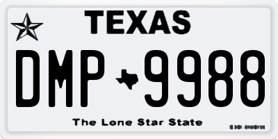 TX license plate DMP9988