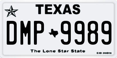 TX license plate DMP9989