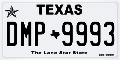TX license plate DMP9993