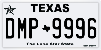 TX license plate DMP9996