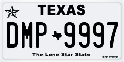 TX license plate DMP9997