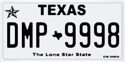 TX license plate DMP9998