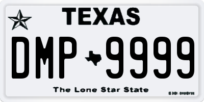 TX license plate DMP9999