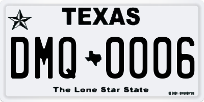 TX license plate DMQ0006