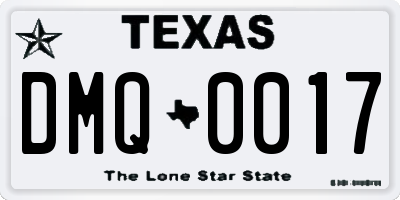 TX license plate DMQ0017