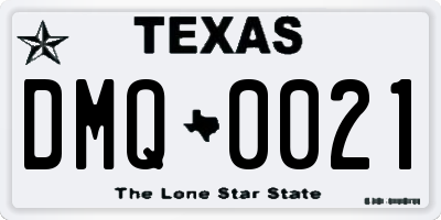 TX license plate DMQ0021
