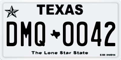 TX license plate DMQ0042