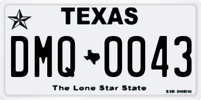 TX license plate DMQ0043