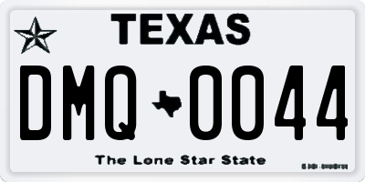 TX license plate DMQ0044
