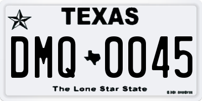 TX license plate DMQ0045