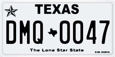 TX license plate DMQ0047