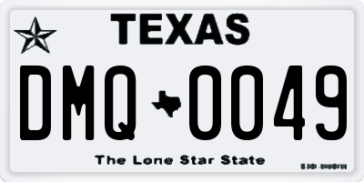 TX license plate DMQ0049