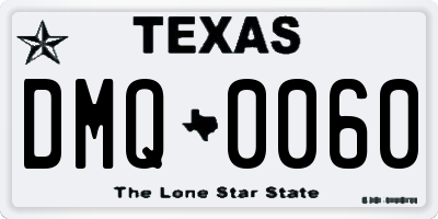 TX license plate DMQ0060