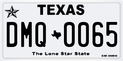TX license plate DMQ0065