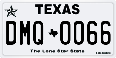 TX license plate DMQ0066