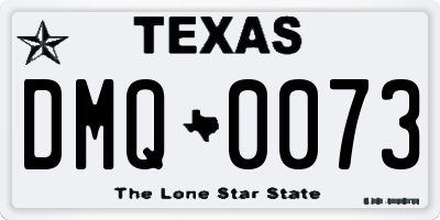 TX license plate DMQ0073