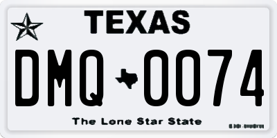 TX license plate DMQ0074