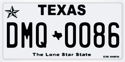 TX license plate DMQ0086