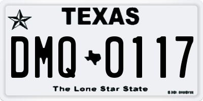 TX license plate DMQ0117
