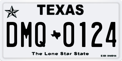 TX license plate DMQ0124