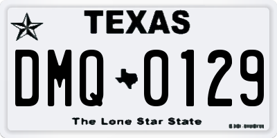 TX license plate DMQ0129