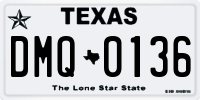 TX license plate DMQ0136