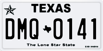 TX license plate DMQ0141