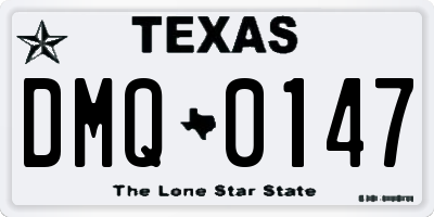 TX license plate DMQ0147