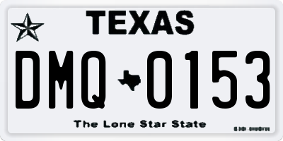TX license plate DMQ0153