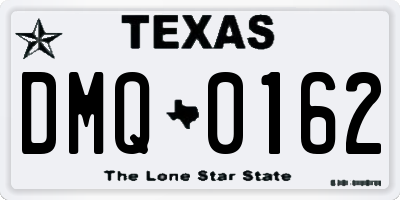 TX license plate DMQ0162