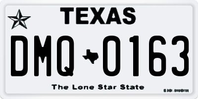 TX license plate DMQ0163
