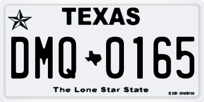 TX license plate DMQ0165