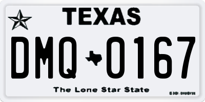 TX license plate DMQ0167