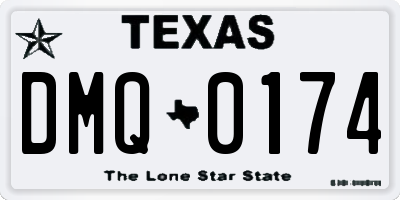 TX license plate DMQ0174