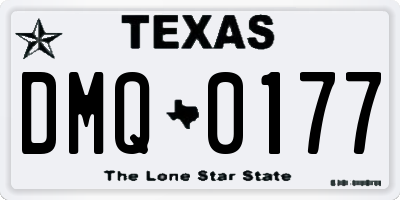 TX license plate DMQ0177