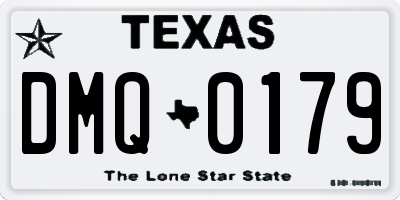 TX license plate DMQ0179