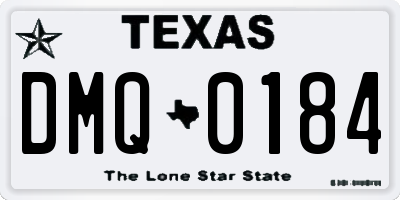 TX license plate DMQ0184
