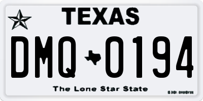 TX license plate DMQ0194