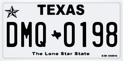 TX license plate DMQ0198