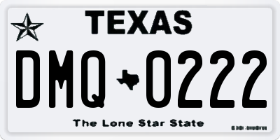 TX license plate DMQ0222