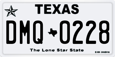 TX license plate DMQ0228