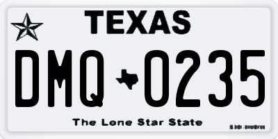 TX license plate DMQ0235