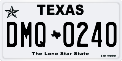 TX license plate DMQ0240