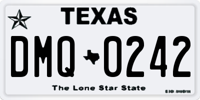 TX license plate DMQ0242