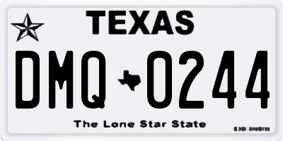 TX license plate DMQ0244