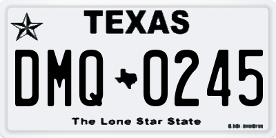 TX license plate DMQ0245