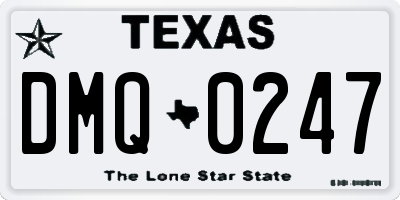 TX license plate DMQ0247