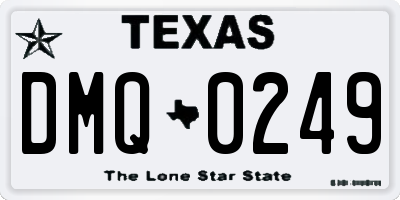 TX license plate DMQ0249