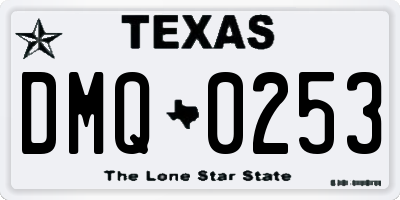 TX license plate DMQ0253