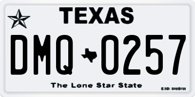 TX license plate DMQ0257